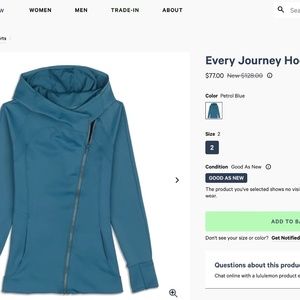 Lululemon Athletica Every Journey Hoodie Jacket